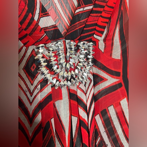 🌹NWT! Express Red Sheer Blouse - Picture 11 of 16